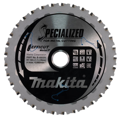 B-69325 Kreissägeblatt 150x20x33Z EFFICUT Metal