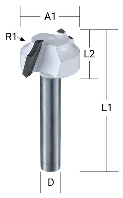 D-09363 Fräser Rundkanten 6mm