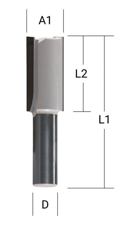 Nutfräser zweischneidig 12 mm   D-47634