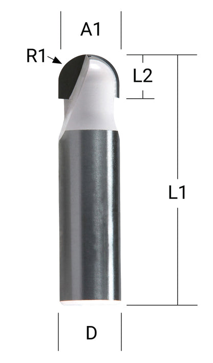 D-47802 Wasserrinnenfräser 6,35 mm