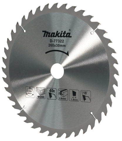 Kreissägeblatt 260x30x40Z Standard