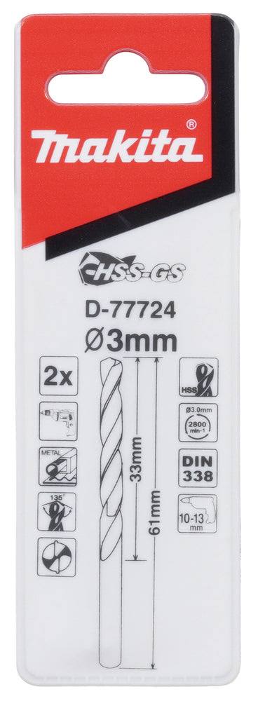 D-77724 Bohrer 3mm HSS-GS