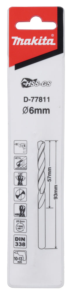 D-77811 Bohrer 6mm HSS-GS