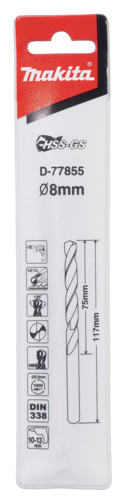 Bohrer 8mm HSS-GS
