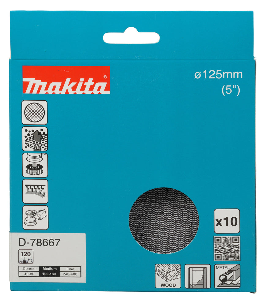 Netzschleifmittel A120 125mm Klett