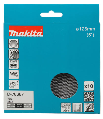 Netzschleifmittel A120 125mm Klett