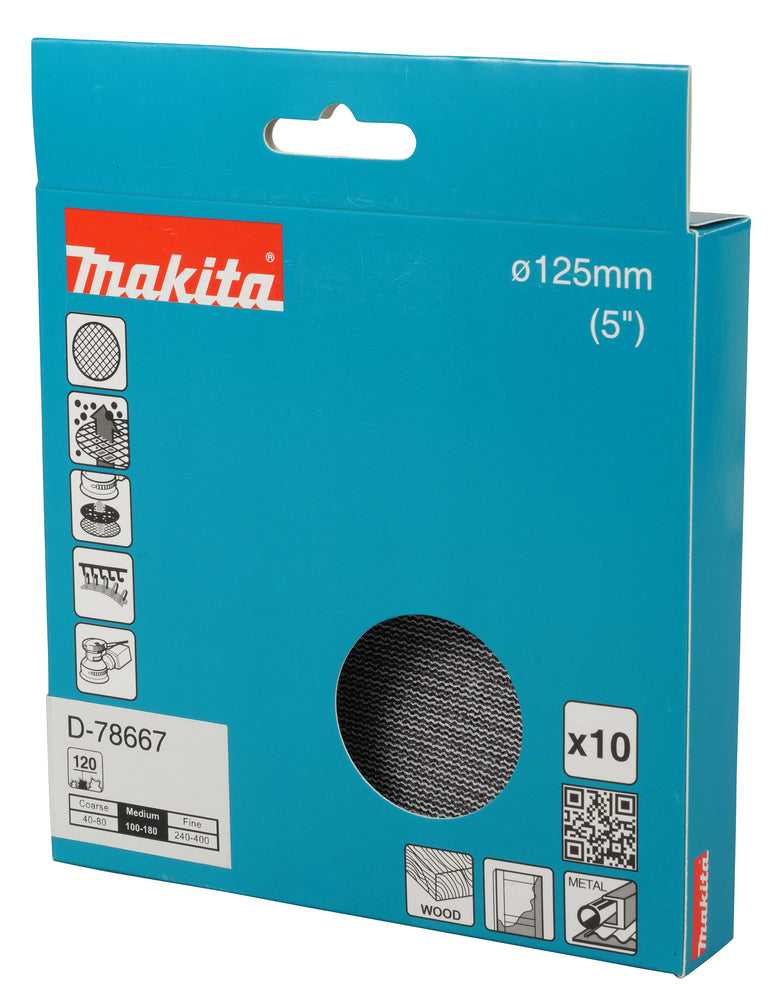 Netzschleifmittel A120 125mm Klett