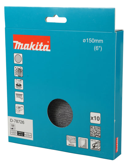 Netzschleifmittel A120 150mm Klett