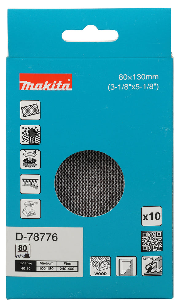 D-78776 Netzschleifmittel A80 80x130mm Klett