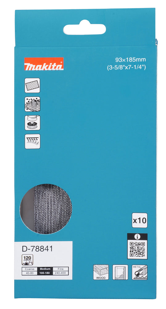 D-78841 Netzschleifmittel A120 93x185mm Klett