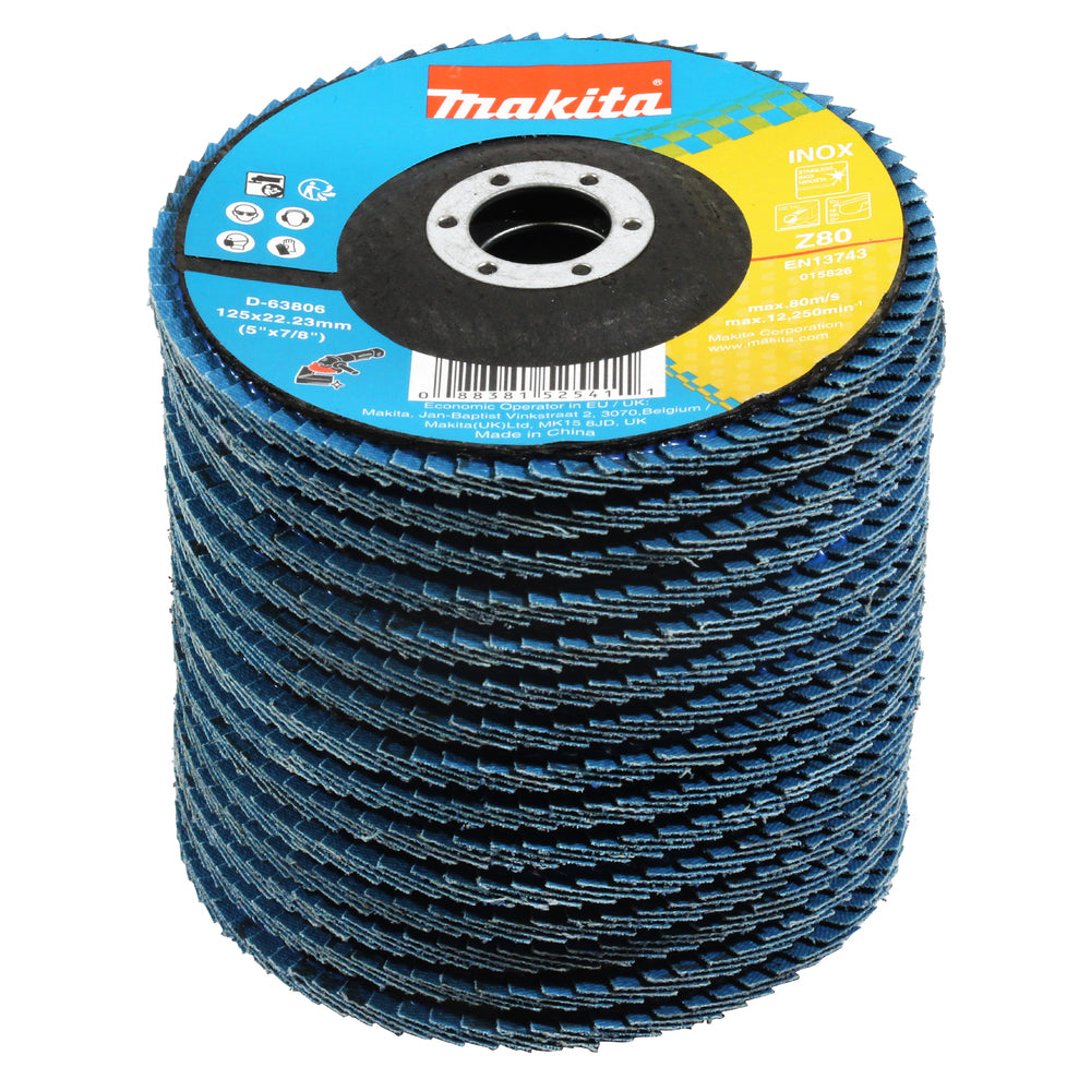 Fächerschleifscheiben 125mm Z80 15Stk.
