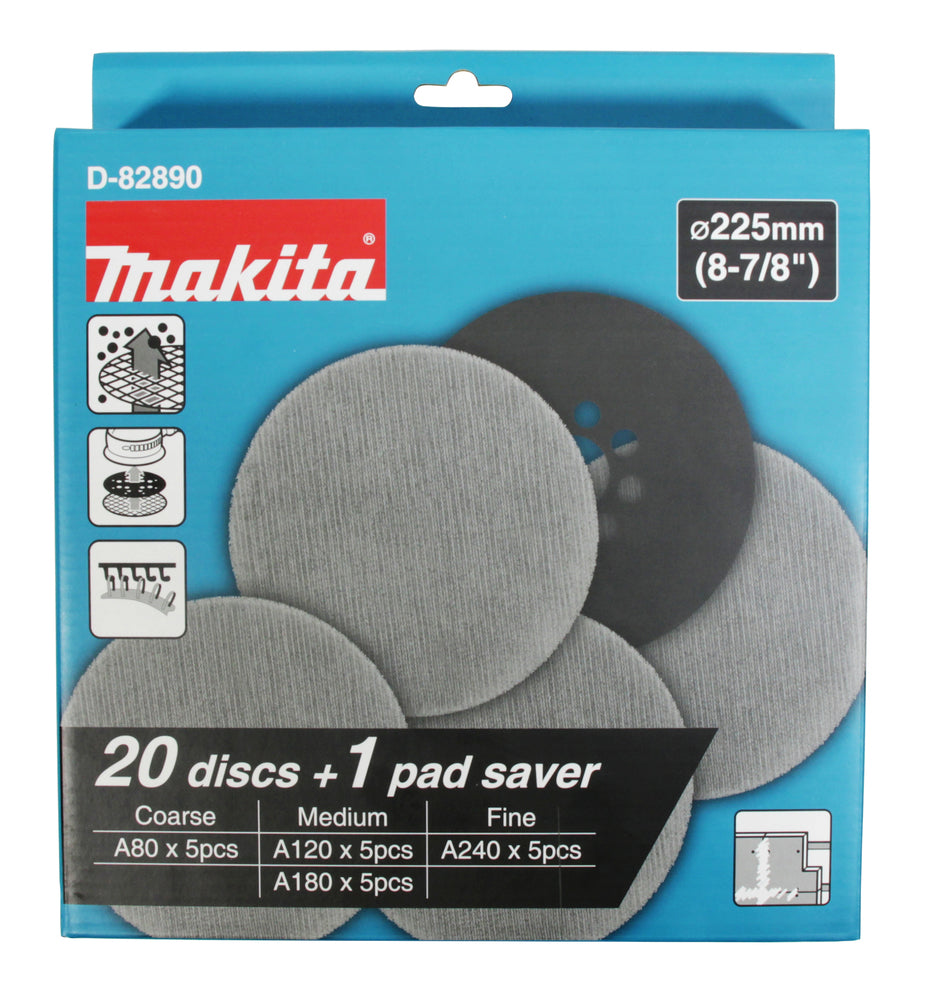 Netzschleifmittel-Set 225mm 21-tlg.