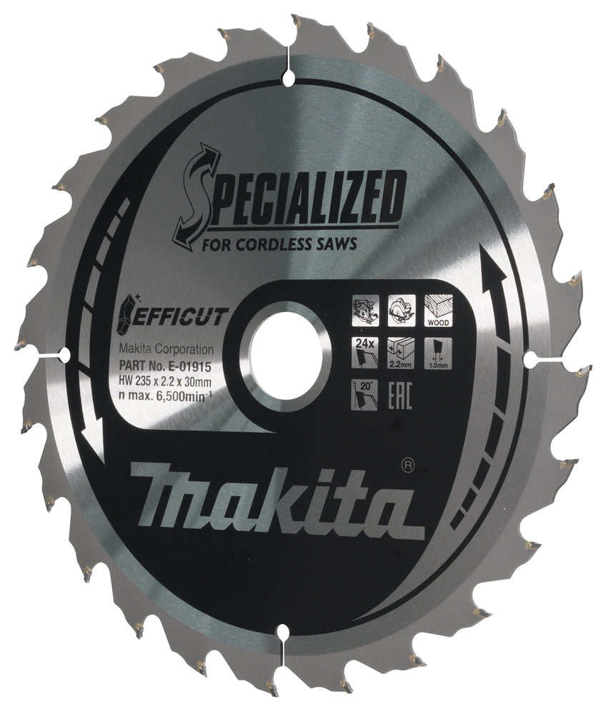 E-01915 Sägeblatt 235x2,2x30, 24Z EFFICUT