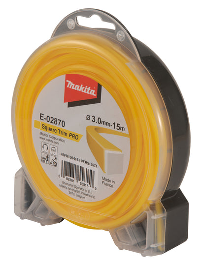 E-02870 Mähfaden Vierkant 3,0mm x 15m