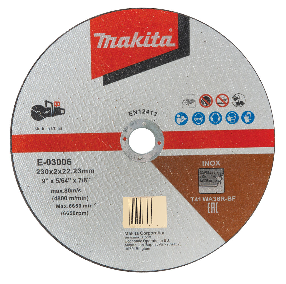 Trennscheibe 230x2,0mm INOX   E-03006