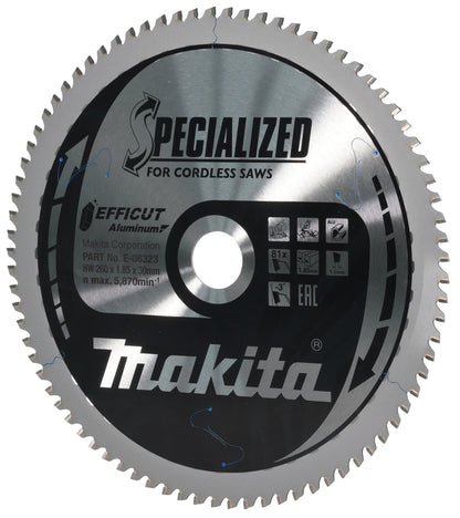 E-06323 Sägeblatt 260x1,5x30, 81Z EFFICUT