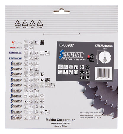 E-06987 Sägeblatt 216x1,5x30, 45Z EFFICUT