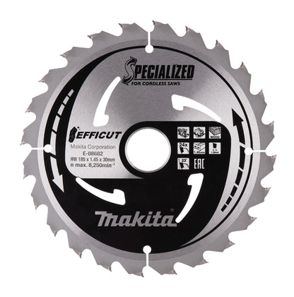 E-08682 Sägeblatt 185x1,45x30, 24Z EFFICUT