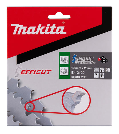 E-12120 Sägeblatt 136x1,4x20, 25Z EFFICUT