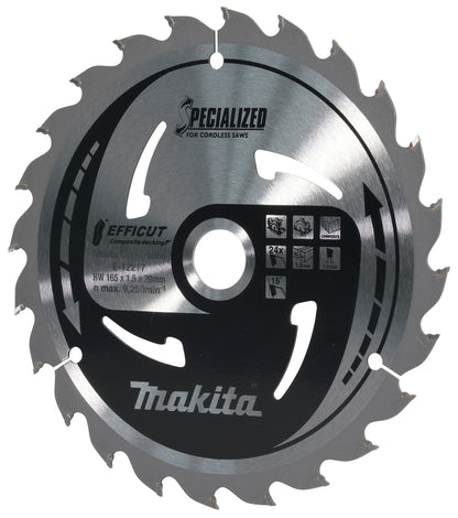 E-12217 Sägeblatt 165x1,5x20, 24Z EFFICUT
