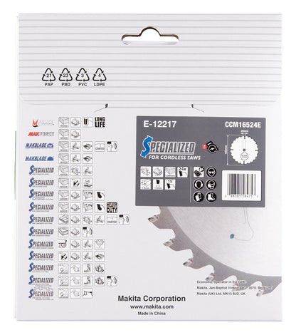 E-12217 Sägeblatt 165x1,5x20, 24Z EFFICUT