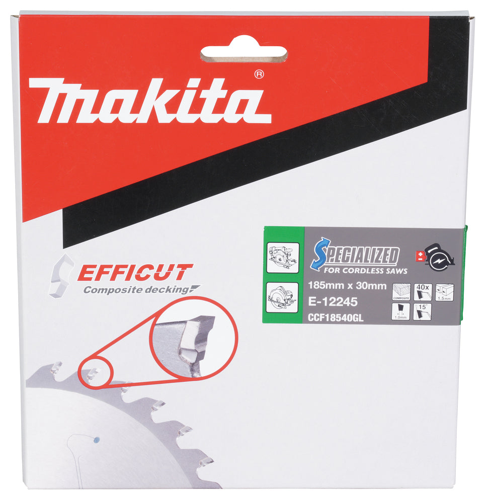 E-12245 Sägeblatt 185x1,5x30, 40Z EFFICUT