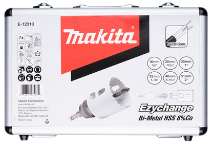 E-12310 EZYCHANGE Lochsägen-Set Elektriker 7-teilig HSS-BiM