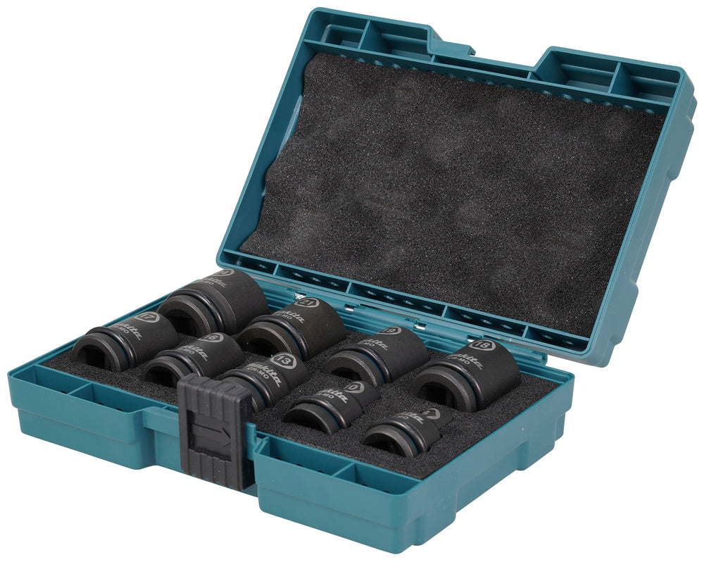 E-16564 Schlagnuss-Set 9-tlg. 1/2" Impact Black