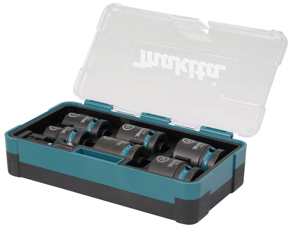 E-16592 Schlagnuss-Set 7-tlg.1/2" Impact Black