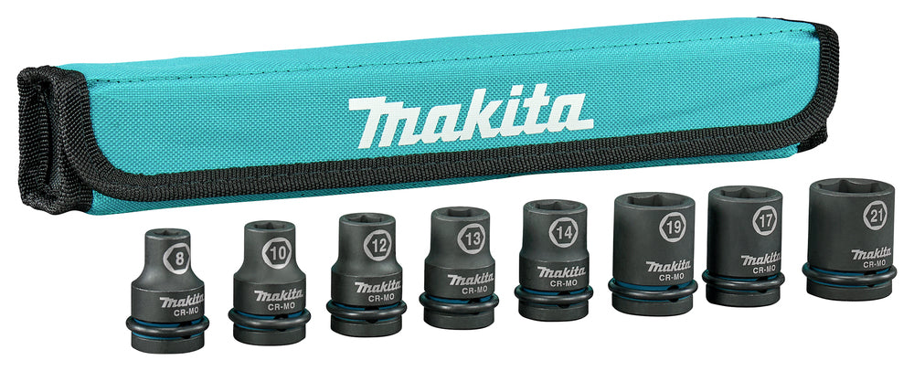 E-16601 Schlagnuss-Set 8-tlg. 1/2" Impact Black