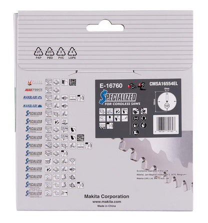 E-16760 Kreissägeblatt 165x20x54Z EFFICUT Aluminium