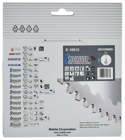 E-16813 Kreissägeblatt 185x30x60Z EFFICUT Aluminium