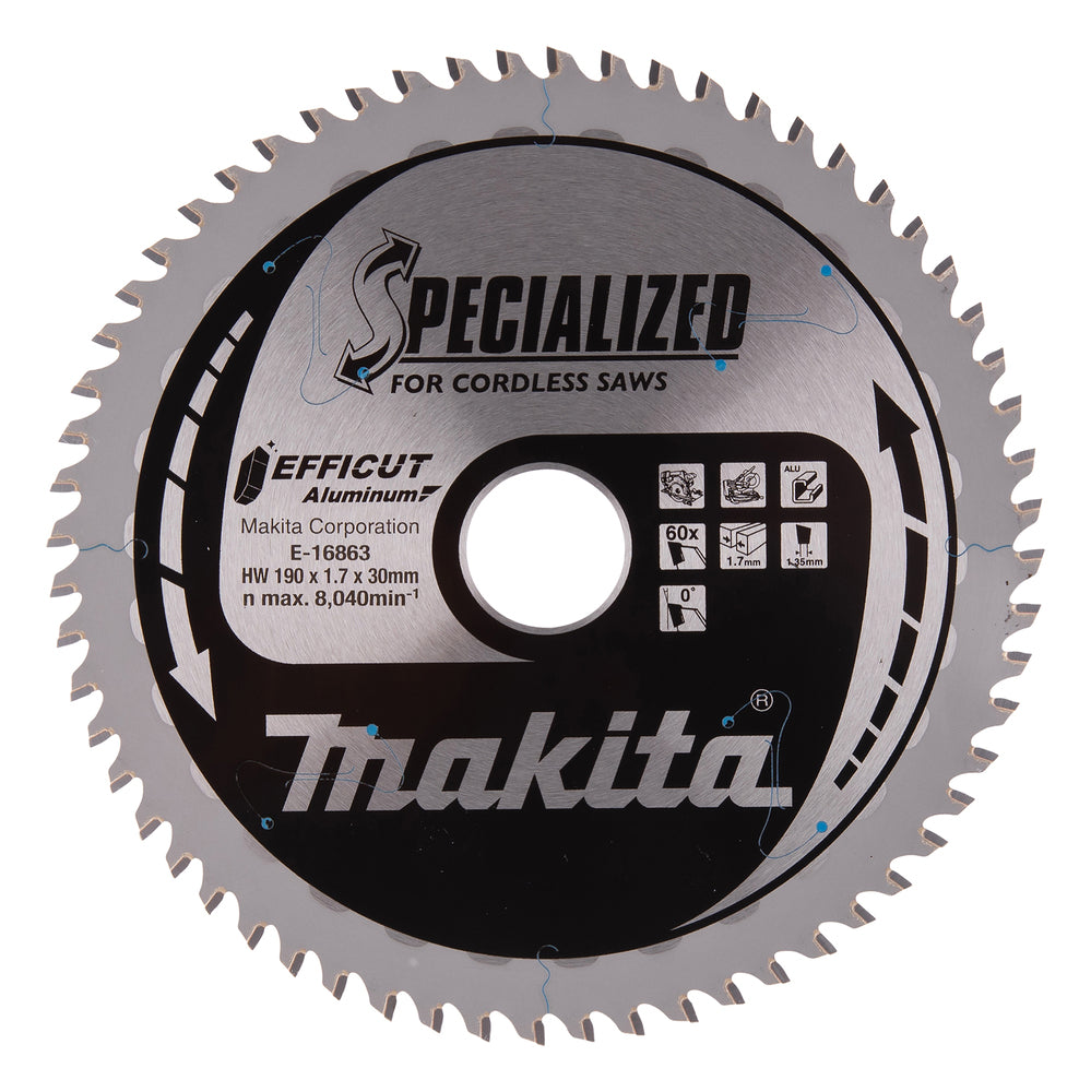 E-16863 Kreissägeblatt 190x30x60Z EFFICUT Aluminium