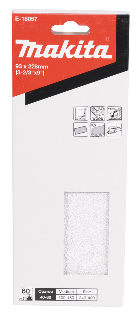 Schleifpapier P60 93x228mm   E-18057
