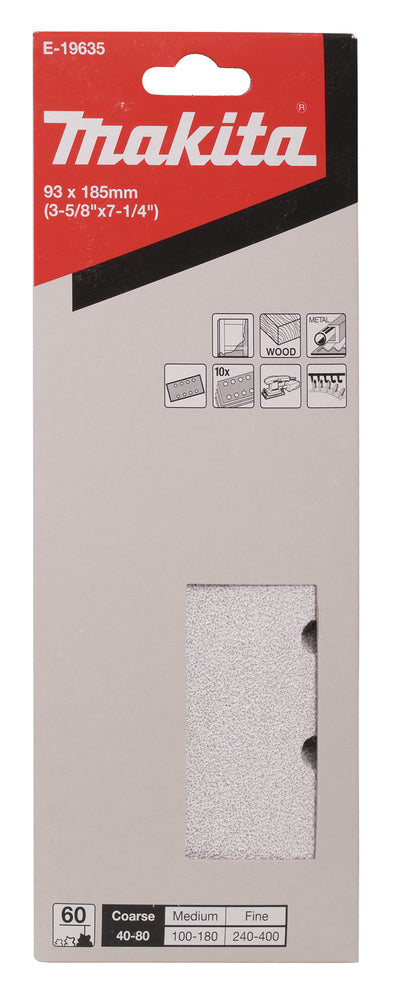E-19635 Schleifpapier P60 93x185mm Klett