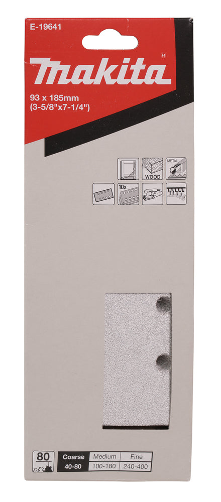 E-19641 Schleifpapier P80 93x185mm Klett