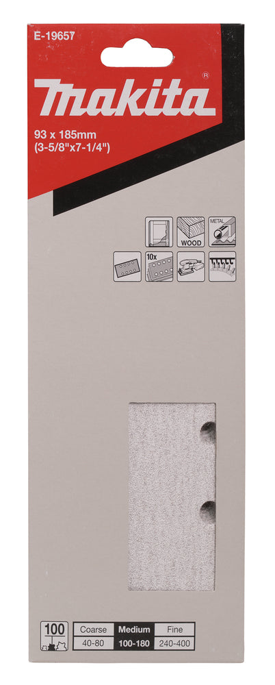 E-19657 Schleifpapier P100 93x185mm Klett