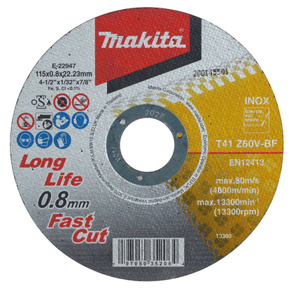 Trennscheibe INOX 115x0,8 mm Lomg Fife Fast Cut 12Stk.