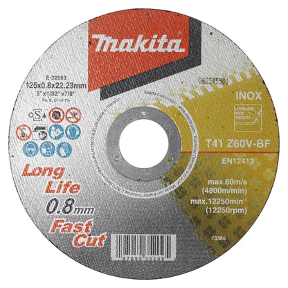 Trennscheibe INOX 125x0,8 mm Long Life Fast Cut