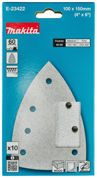 Schleifpapier A60 100x150mm Klett