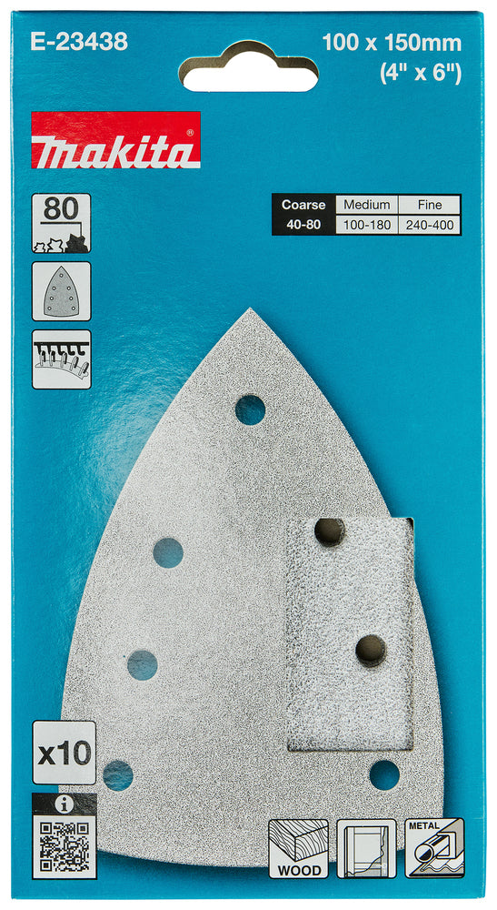 Schleifpapier A80 100x150mm Klett