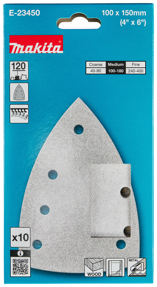 Schleifpapier A120 100x150mm Klett