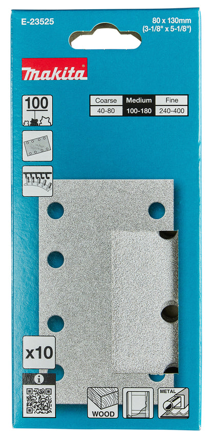 Schleifpapier A100 80x130mm Klett