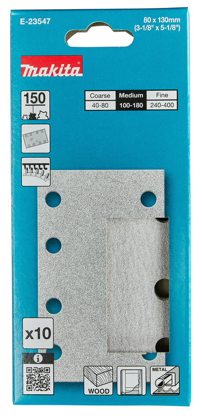Schleifpapier A150 80x130mm Klett
