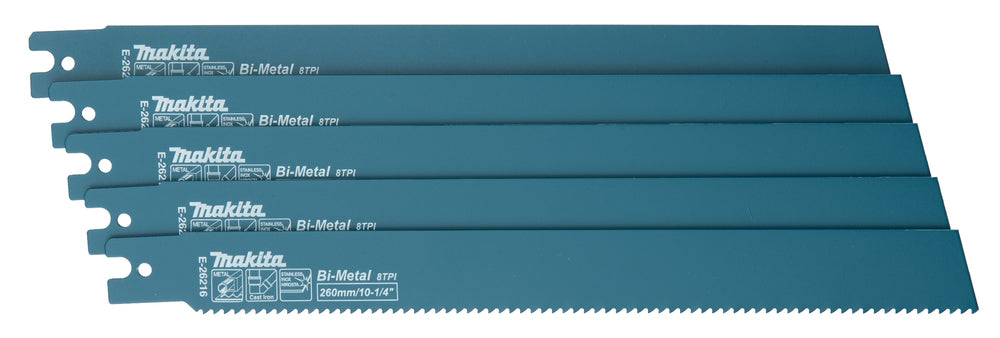 Reciprosägeblatt 260/8Z BiM Stahl/Gusseisen/Edelstahl 5Stk.