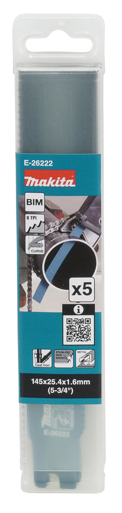 Reciprosägeblatt 145/8Z BiM Stahl/Gusseisen/Edelstahl 5Stk.