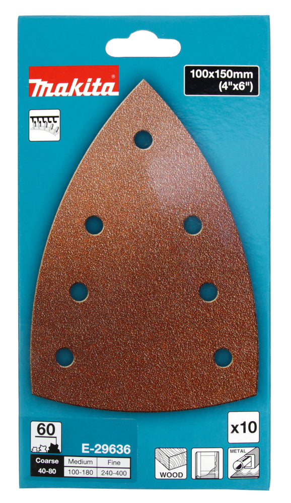 Schleifpapier A60 100x150mm Klett Holz