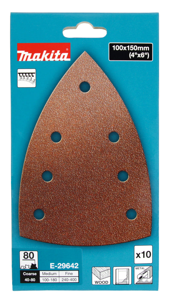 Schleifpapier A80 100x150mm Klett Holz