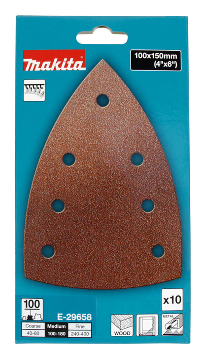 Schleifpapier A100 100x150mm Klett Holz