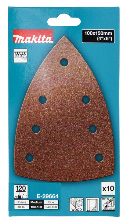 Schleifpapier A120 100x150mm Klett Holz